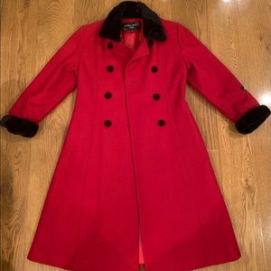 Stephanie Mathews Kids Red Coat Size 8